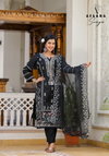 Somya By Afsana Black And White Embroidered Organza Readymade Suits Wholesale Market In Surat
